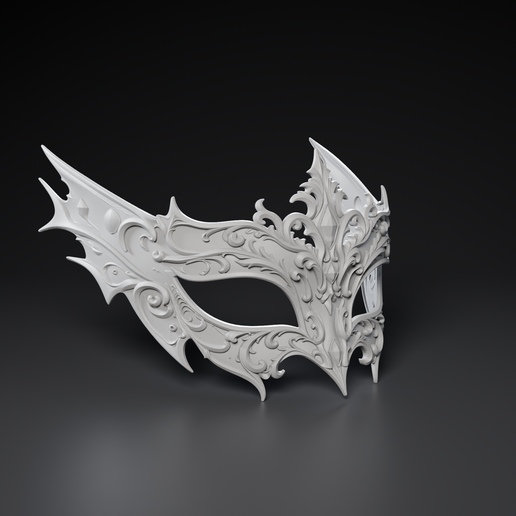 Baroque Filigree Masquerade Mask – Wearable Venetian Eye Mask for Balls & Halloween