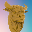 2.png Bull Head 3 3D MODEL STL FILE FOR CNC ROUTER LASER & 3D PRINTER