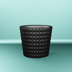 Plant-Pot-Studded-Design.png Free STL file Punk- Vase, Plant Pot, Studded Design, Cool Gifts, Low-Poly, Easy Print・3D printable design to download