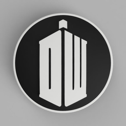 BMW_Doctor_Who_Logo_Front_82mm_1.png Download free STL file hood / trunk logo Doctor Who 82mm / 74mm for BMW vehicles • 3D print object, MARCHAL