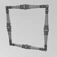 wf0.jpg Square lotus bead frame relief 3D print model