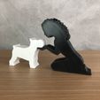 WhatsApp-Image-2023-01-07-at-13.46.58.jpeg Girl and her Schnauzer (wavy hair) for 3D printer or laser cut