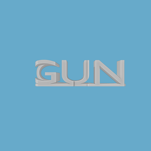 🔫 Gun Flip Text・ STL File for 3D printing・Cults