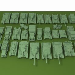 ned STL file 6mm scale WW2 Soviet tanks vehicles・Template to download and 3D print