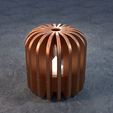 TeaC-18-Pill-Fins-Md.png TeaC | Tea Light Holder | Fin Top (18) *Md