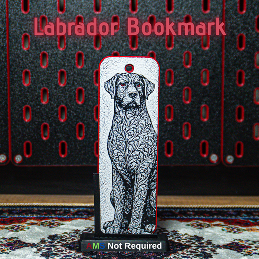Ornamental Dog (Labrador) - Hueforge Bookmark