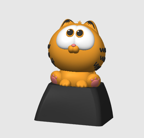 Archivo STL Garfield KeyCap 🎨 ・Plan para descargar y imprimir en 3D・Cults
