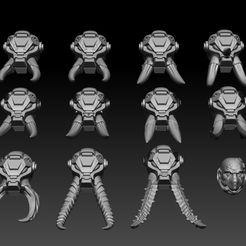 12-terminator-heads.jpg Archivo STL 12 cabezas terminator・Objeto para impresora 3D para descargar