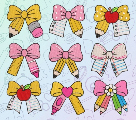 School Bow Cookie Cutter Set