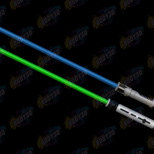 Obiwan & Qui-Gon LightSabers 3D model