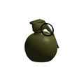 M67-grenade.png OBJ file M67 grenade・3D printing template to download