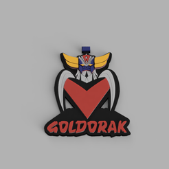 rendu_porteclef.png Archivo STL gratuito Logotipo de Goldorak・Idea de impresión 3D para descargar, KrisTobal