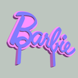Barbie_EbossLogo3.png Barbie Logo Cup Cake Topper Set - 3 Toppers