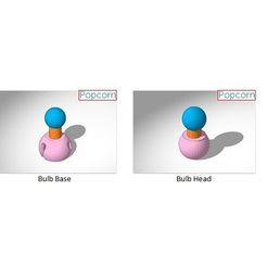 Bulbs.jpg Free 3D file Popcorn Bulb Interfaces・3D printing design to download