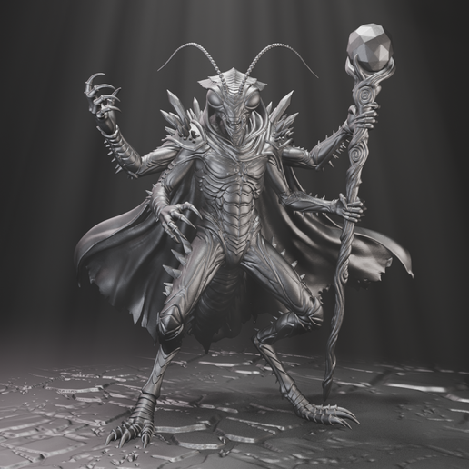 Three krin male wizard
