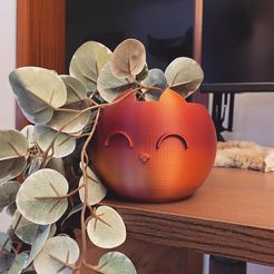 Miau_4.jpg STL file Cat flower pot・3D printing design to download