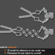 02.png Serpo alien scissors system organ - Dandadan | Cosplay PDF pattern & template + 3D STL for print