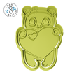 Kawaii_8cm_2pc_12_C.png Bear - Lovely Animals (no 12) - Cookie Cutter - Fondant - Polymer Clay