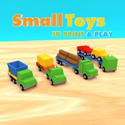 smalltoys-truckspack01.jpg STL file SmallToys - Trucks and trailers pack・3D printing idea to download