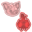 pollo-y-cerdo-01.png MOANA - Hei Hei and Pua COOKIE CUTTERS - PACK X 2