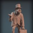 PhineasNoCapTurn-1.jpg Haunted Mansion Phineas The Traveler Ghost 3D Printable Sculpt