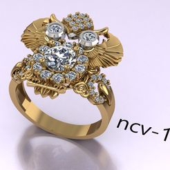 ncv-1.jpg 3D-Datei Owl ring herunterladen • 3D-druckbares Objekt, hobachnam