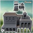 2.jpg Set of three Venetian houses with large columned awnings (2) - Medieval Gothic Feudal Old Archaic Saga 28mm 15mm RPG