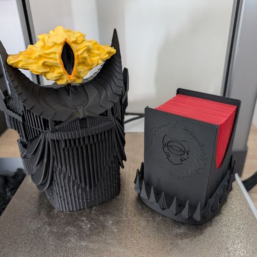 MTG LOTR SAURON TOWER DECK BOX COMPATIBLE WITH COMMANDER DECKS #0113D  Print with the Bambu A1 3D printerCults