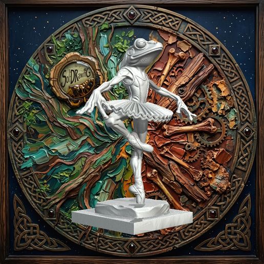 jpg_frame_15.jpg Ballet Dancing Frog Stone Statue – SoliDRawinGs SG4040