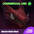 ComercialUseTemplateMonsterHunter.jpg MONSTER HUNTER WORLD ODOGARON GIRL MASK COMMERCIAL USE READY TO PRINT