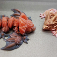 19.png Fichier 3D ROSE Bébé dragon Wyvern, mignon, articulé, facile à imprimer.・Idée pour impression 3D à télécharger