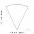 1-7_of_pie~8.75in-cm-inch-top.png Slice (1∕7) of Pie Cookie Cutter 8.75in / 22.2cm