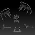 Parts.jpg Demon monster with wings separated into parts