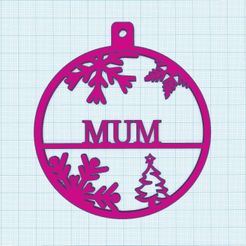 Image-MUM.jpg Datei STL Weihnachtsbaumkugeln MUM. Weihnachtsschmuck. Glühbirnen mit Namen. Christbaumschmuck MUM.・Modell für 3D-Druck zum herunterladen