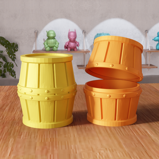 📁 3D Barrel Container STL File - 187・ STL File for 3D printing・Cults