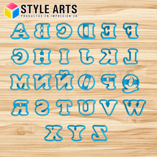 🥖 Abecedario cortante para galletas y masas - 40mm - Cookies letters ...