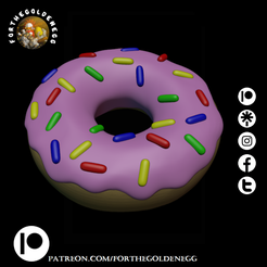 doughnut.png Fichier STL gratuit Beignet・Plan imprimable en 3D à télécharger