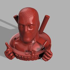 Dead pool 2 mains et 1 grenade .jpg Free 3D file DeadPool revisited 2・3D printable model to download