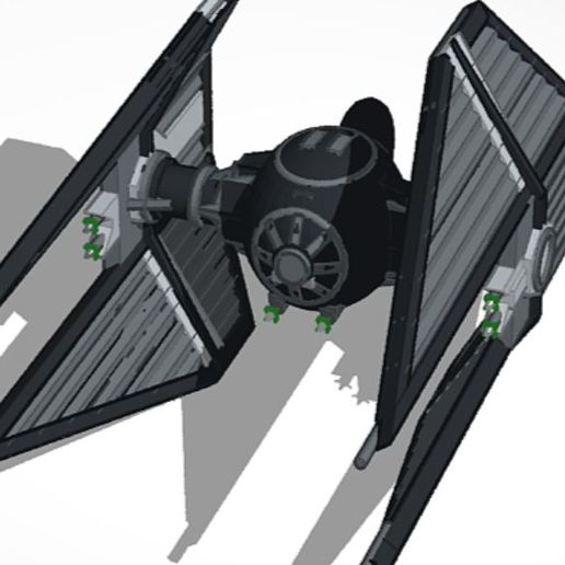 imperial fighter keychain 3D model