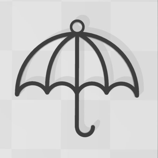 Umbrella Earring 3D model
