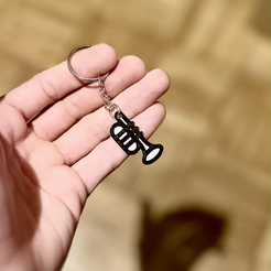 IMG_1985.png 3D file Keychain Trumpet // Trompeta keychain・Model to download and 3D print