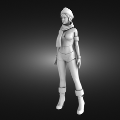 Winter-girl-render.png Файл STL Winter girl・Модель для загрузки и 3D-печати