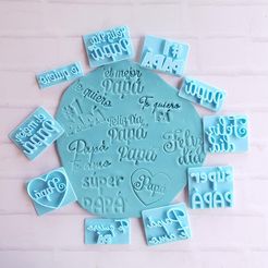 vfrer.jpg STL file STAMPS - STAMP - PHRASES - FATHER'S DAY - COOKIE CUTTER・3D printable model to download