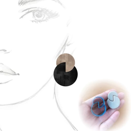 Modern round clay cutters - Polymer clay tools - 3d printed polymer clay cutters 3D model