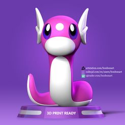 Dratini.jpg Archivo 3D gratis Dratini - Pokemon Go・Modelo para descargar y imprimir en 3D, bonbonart