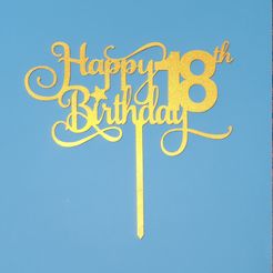 20210103_123232.jpg Happy 18th Birthday Cake Topper