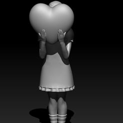 1.jpg Free 3D file girl and heart #VALENTINEXCULTS・Design to download and 3D print