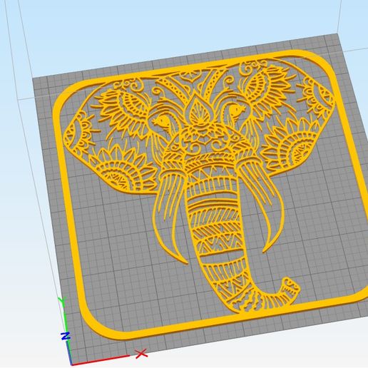 2.jpg Datei STL wall decor mandala elephant herunterladen • Modell für den 3D-Druck, satis3d