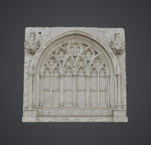 Gothic Cathedral Wall Panel – Ornate Arched Window Terrain Facade