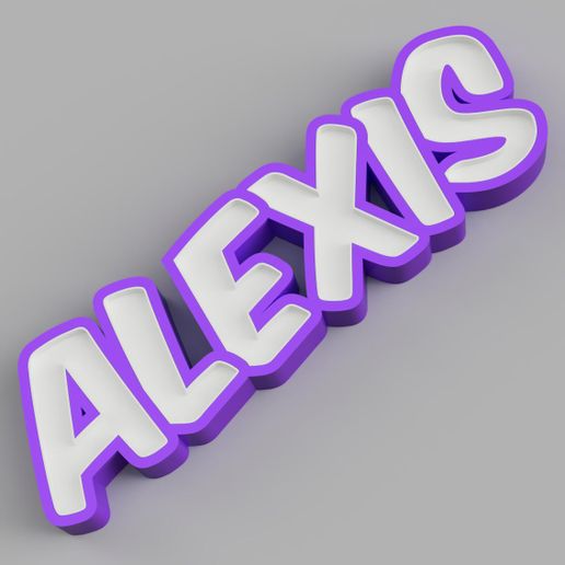 NAMELED ALEXIS - LED LAMP WITH NAME 3D model